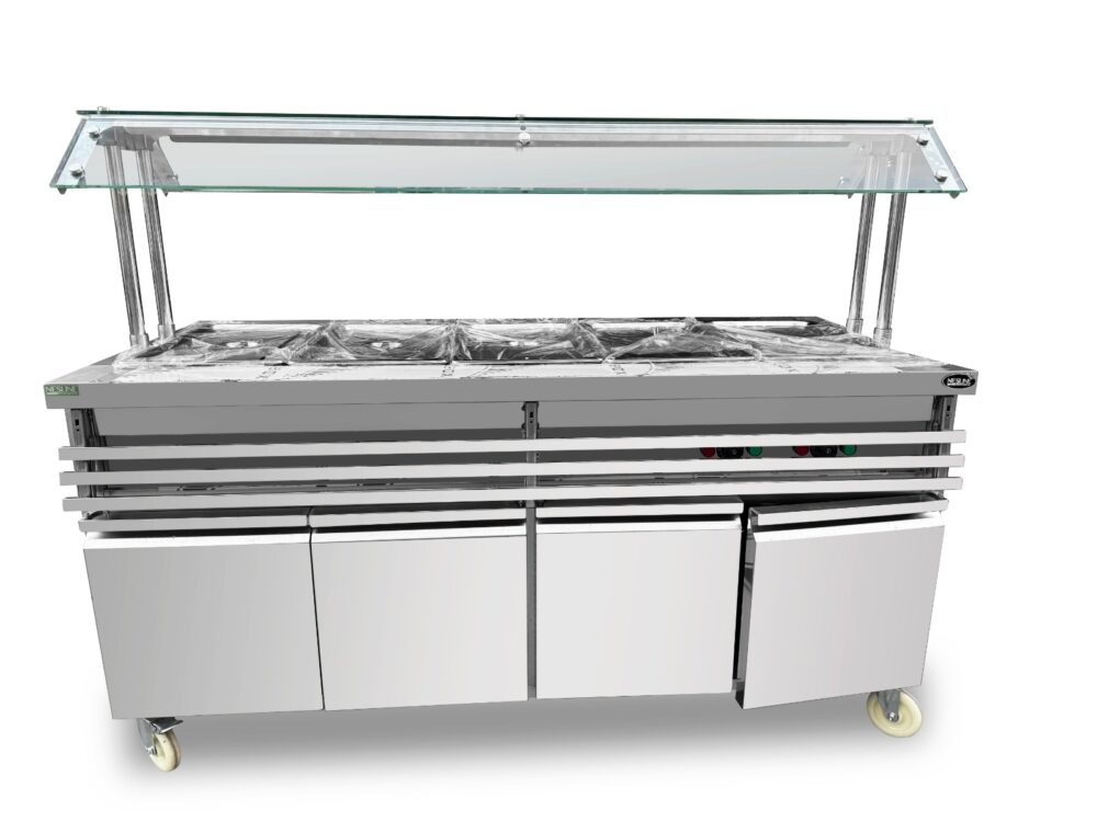 עגלת חימום גסט' 1/1 4 דלתות 1500/900/1400 מ"מ