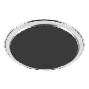 מגש עגול נירוסטה ציפוי שחור 50 ס"מ