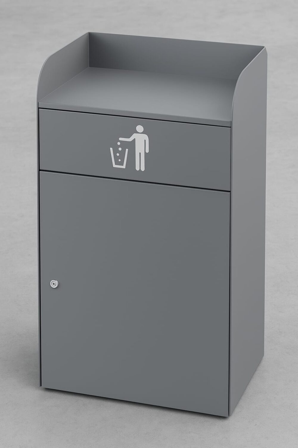 פח בורגר 180 ליטר אפור 590X580X1220 מ"מ