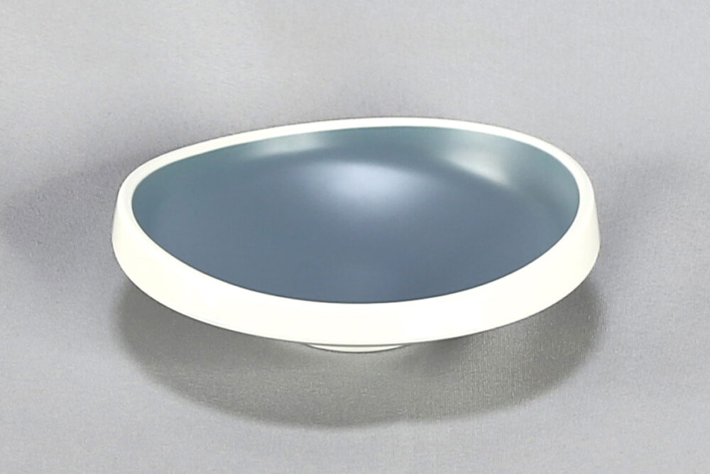 קערה אובלית טאיג'י 25 ס"מ מלמין כחול לבן