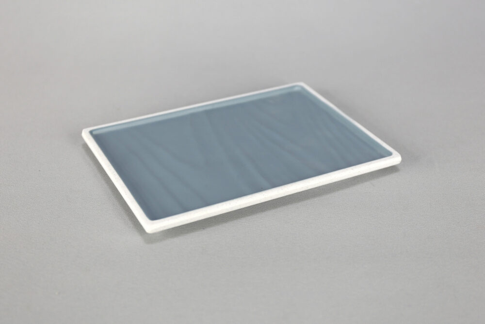 פלטה מלבנית טאיג'י 25*18 ס"מ מלמין כחול לבן