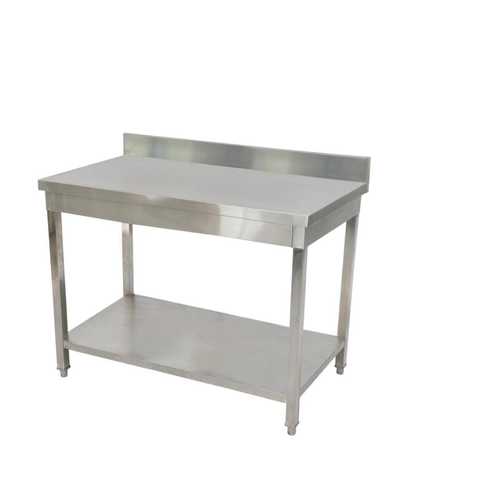 שולחן עבודה נירוסטה נסליין עם גב מגן 1000X700X850 מ"מ