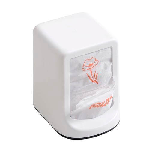 דיספנסר מפיות פלסטיק לבן