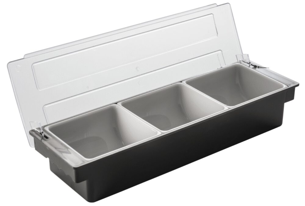 דיספנסר לבר 3 תאים שחור/שקוף