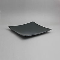 פלטה קמורה ריבועית 35.5 שחור מלמין