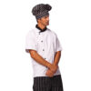 ז'קט שף רסטו שרוול קצר שחור/לבן