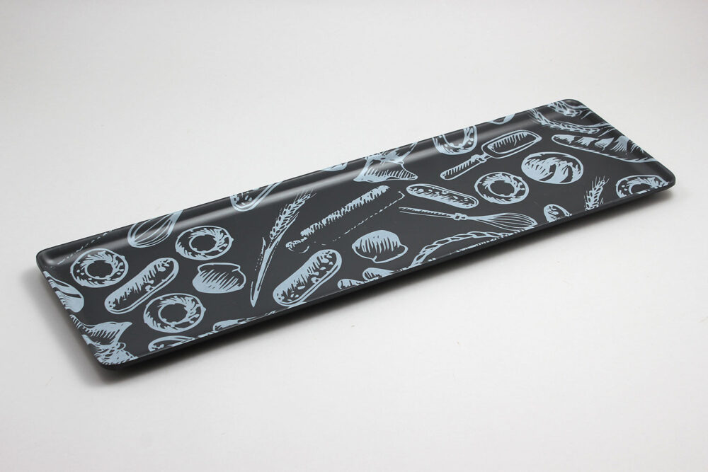 מגש 2/4 גובה 1.8 בייקר שחור ציורים