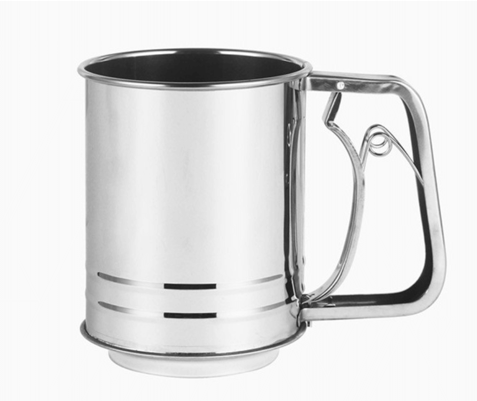 נפה קפיץ משולשת לקמח נירוסטה 12.5 ס"מ